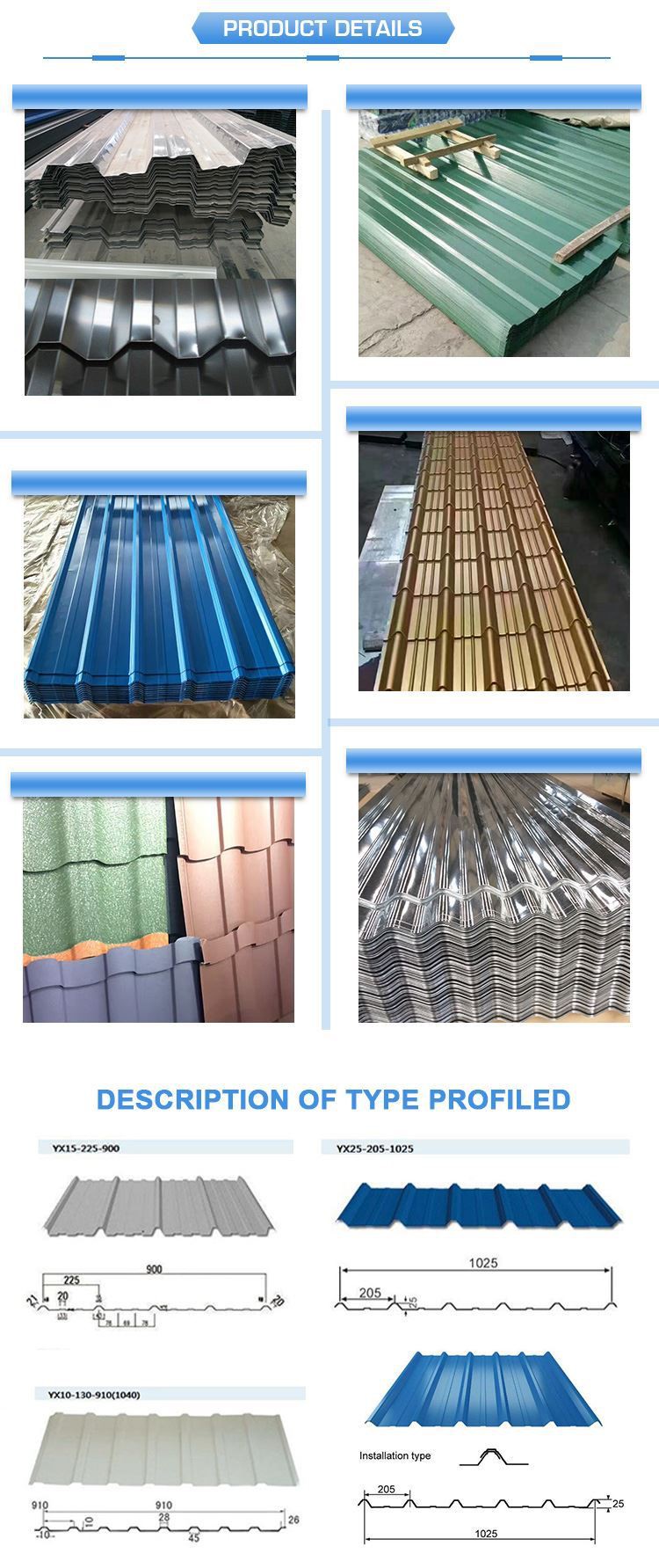 Galvalume Steel Corrugated Sheet Roofing Material Galvalume Steel Corrugated Sheet Roofing Material
